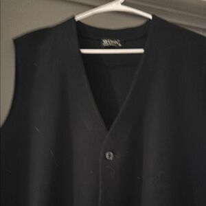 St. John Classic Black Buttoned Vest